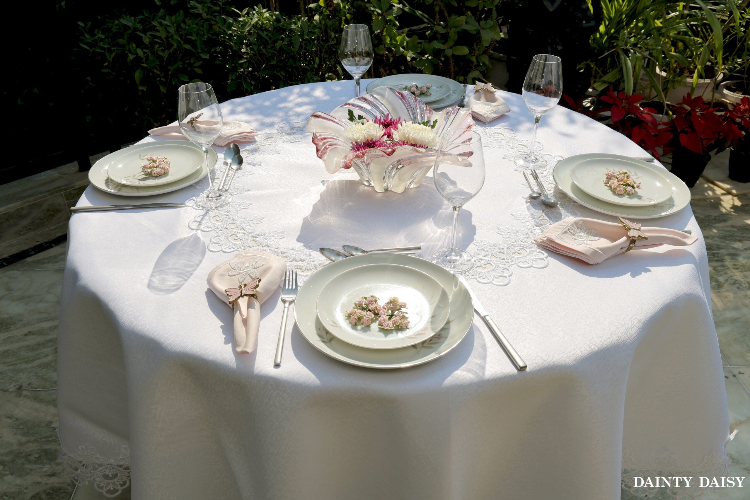 Exquisite Round Table Cloth 90" Diameter