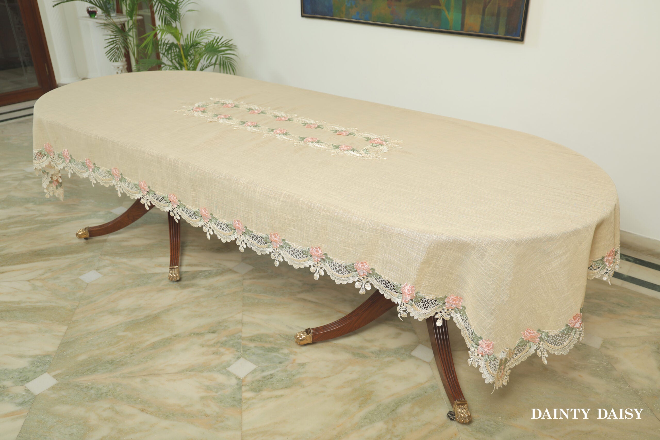 Peaches & Cream Table Cloth 60"X120"