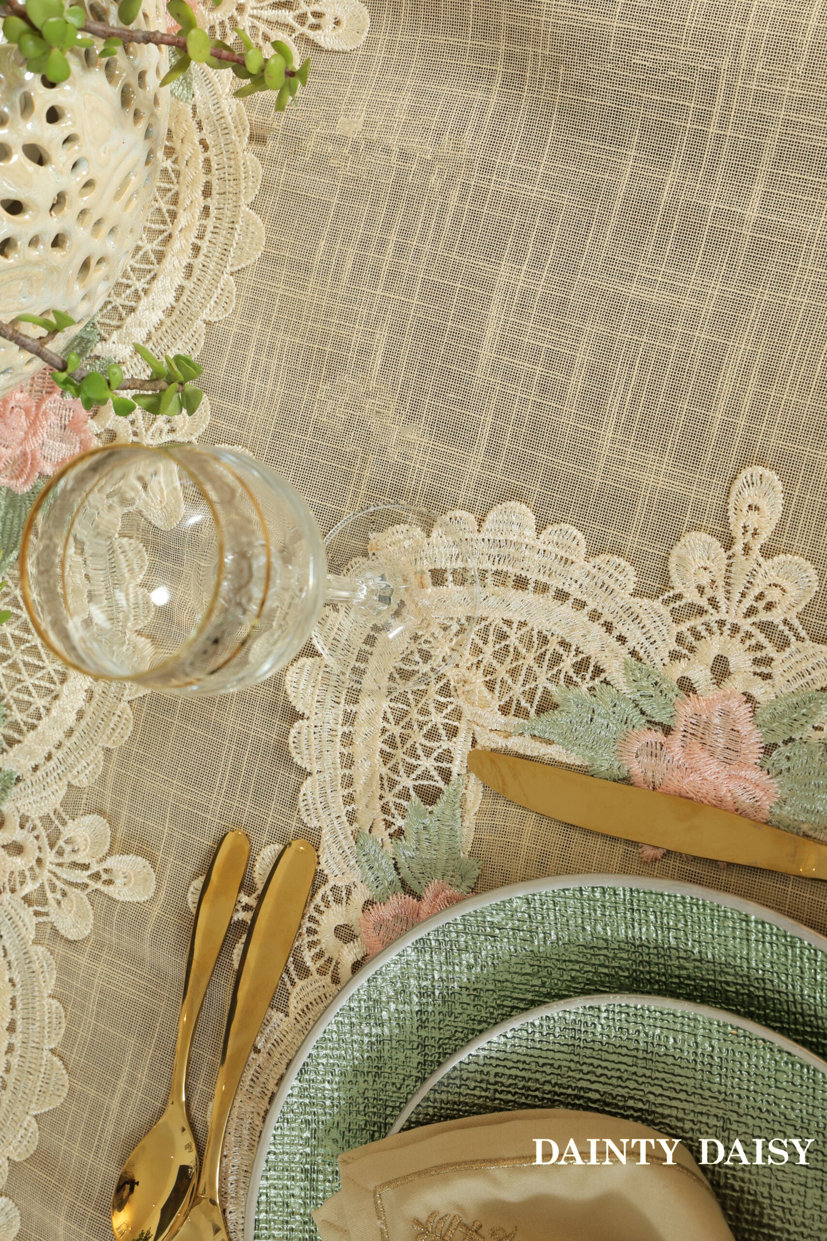 Peaches & Cream Table Cloth 60"X108"