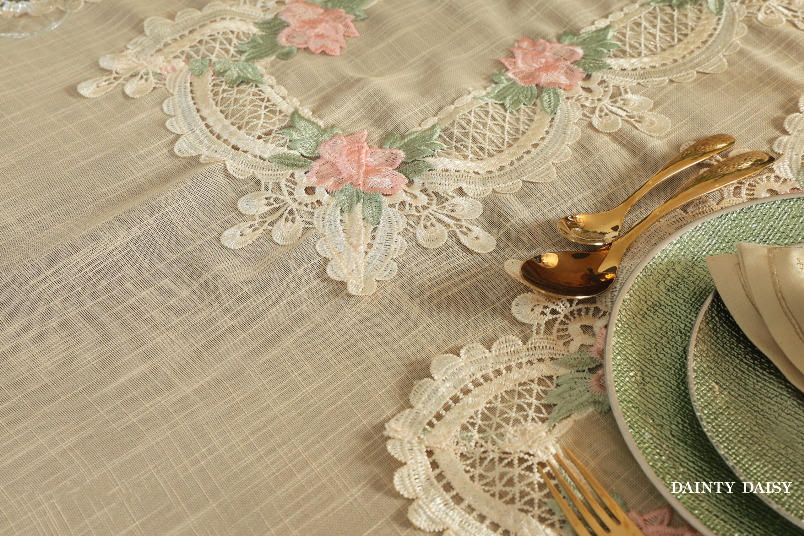Peaches & Cream Table Cloth 60"X120"