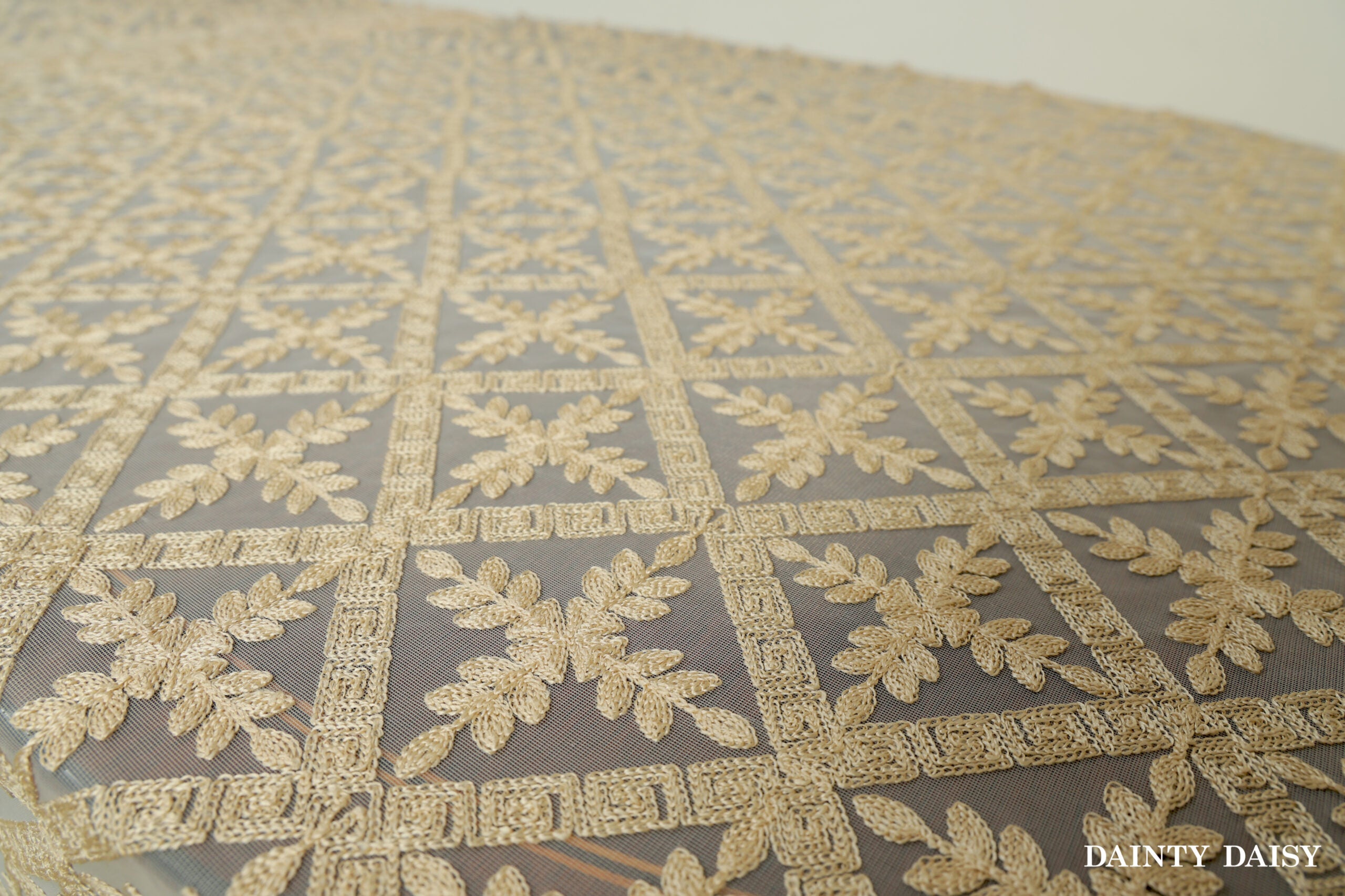 Evergreen Beige Table Cloth 58"X168"