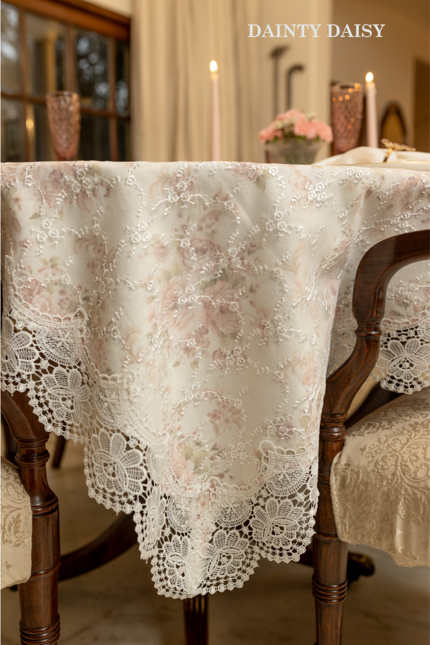 Rosebud (Pink) Table Cloth 60"X90"
