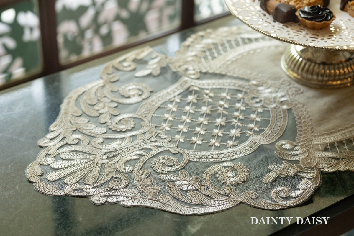 Aphrodite (Beige) Table Runner 3 Feet