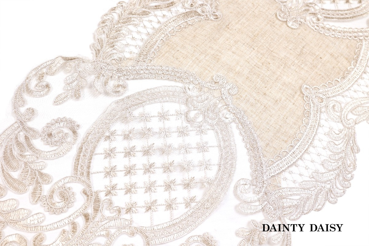 Aphrodite (Beige) Table Runner 3 Feet