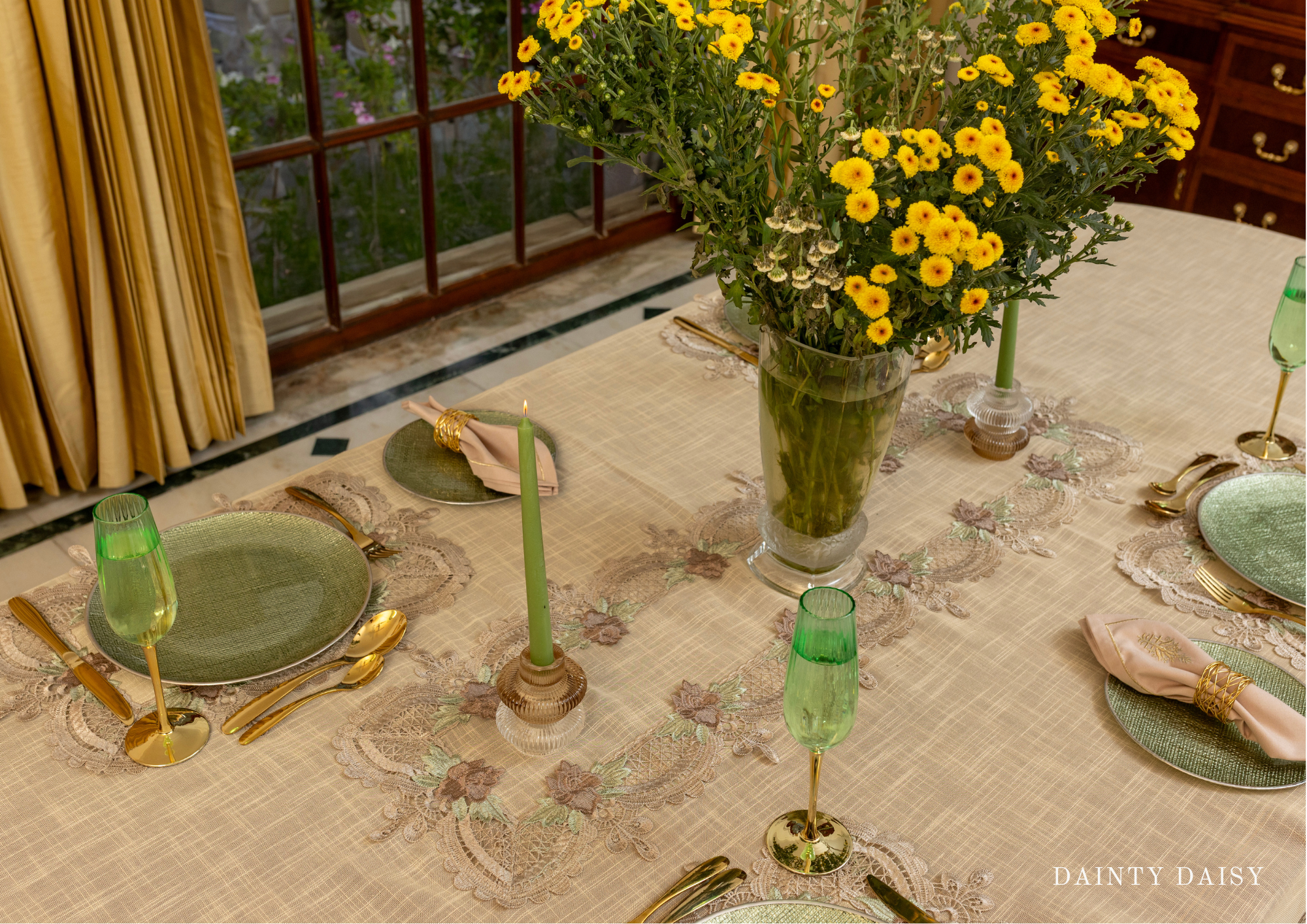 Coffee Toffee Table Cloth 60"X108" (8 persons)