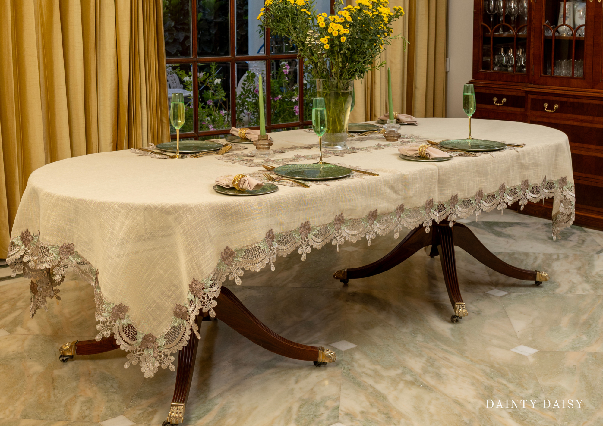 Coffee Toffee Table Cloth 60"X144" (12 persons)