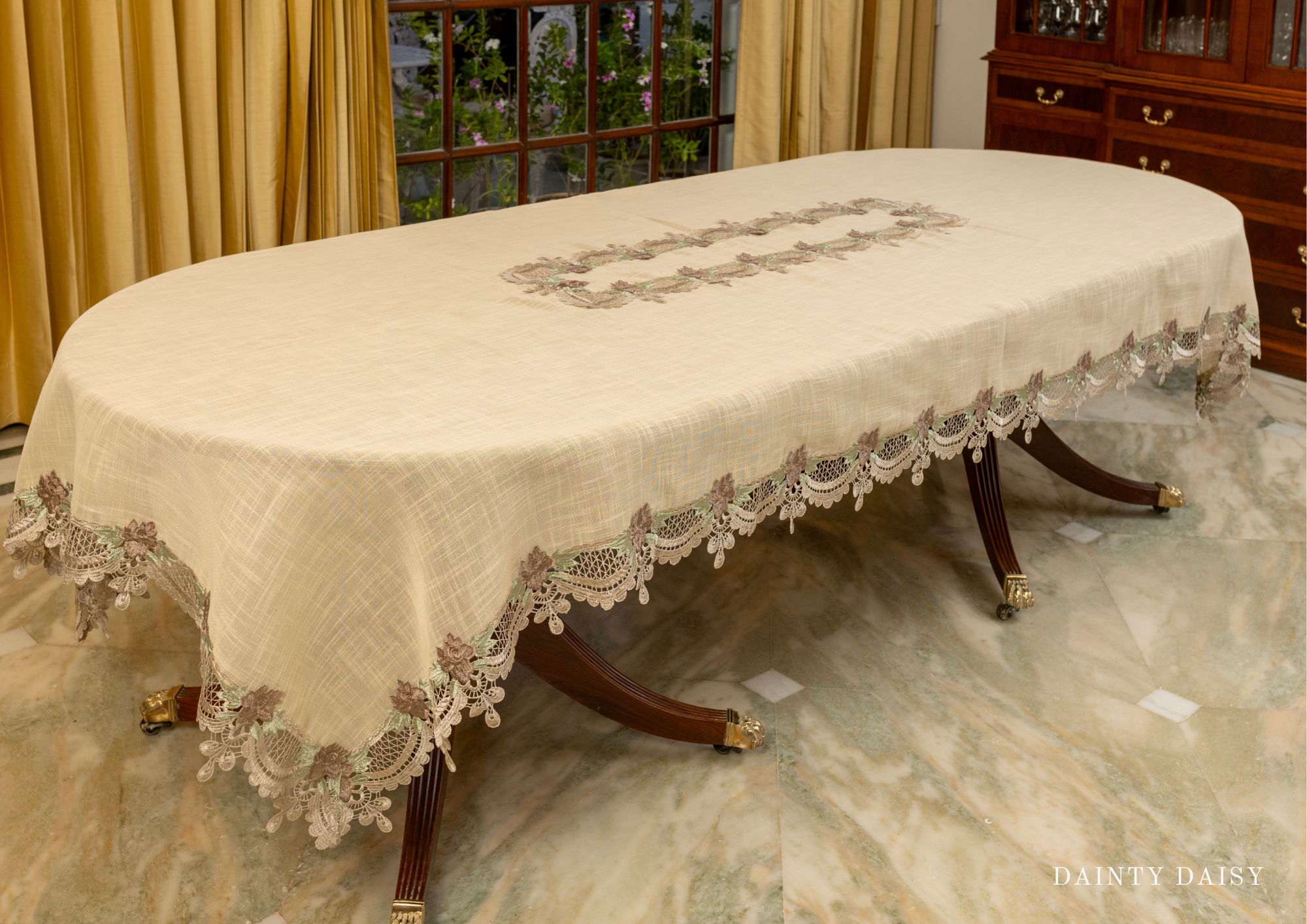 Coffee Toffee Table Cloth 60"X144" (12 persons)