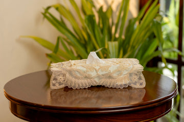 D1 Beige Tissue Box Cover
