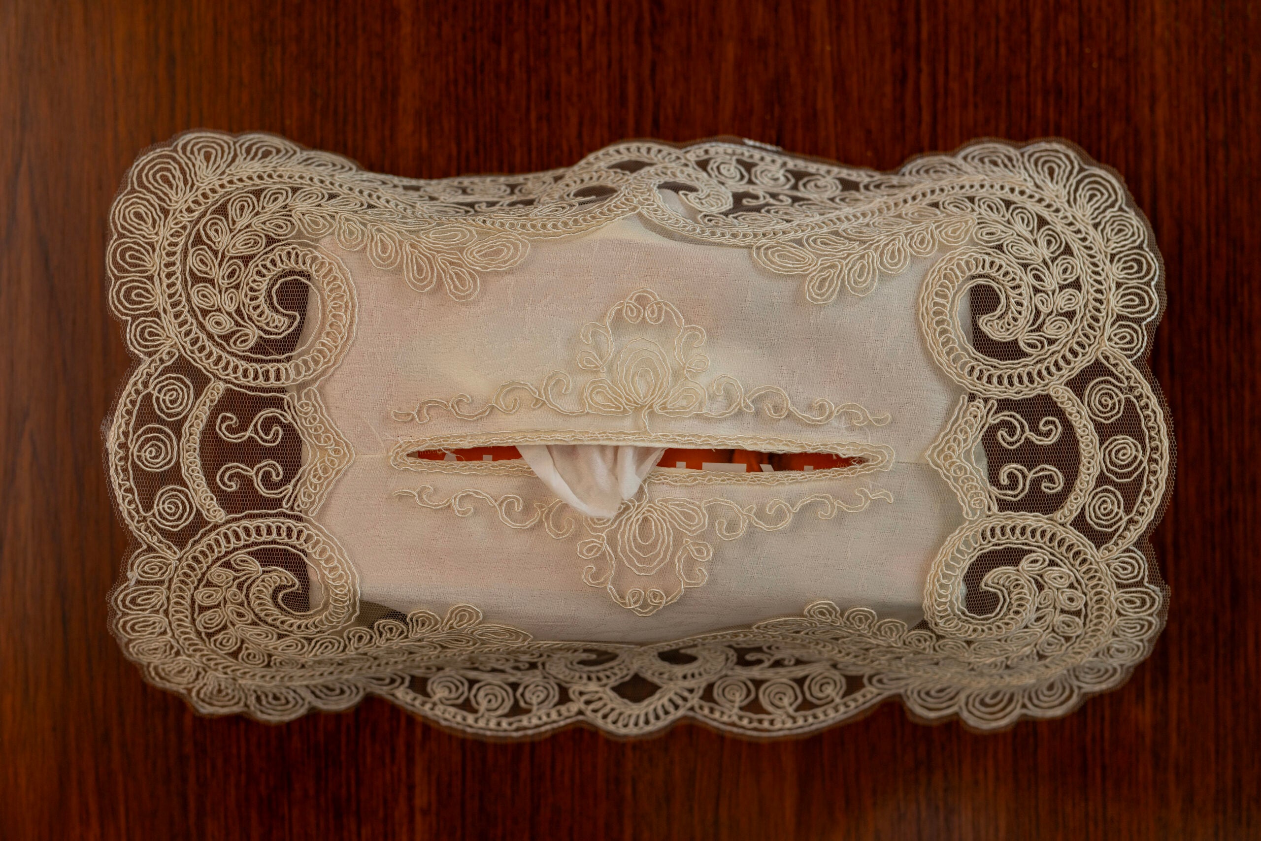 D2 Cream Tissue Box Cover