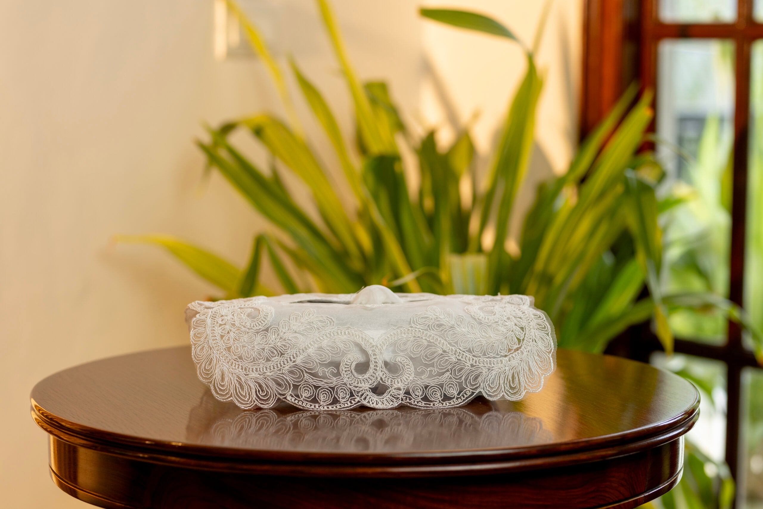 D2 White Tissue Box Cover