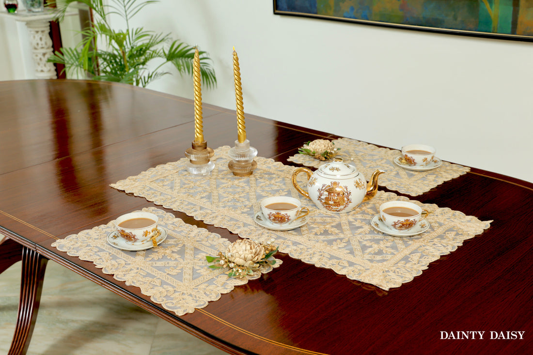 Evergreen Beige Table Runner 3 Feet