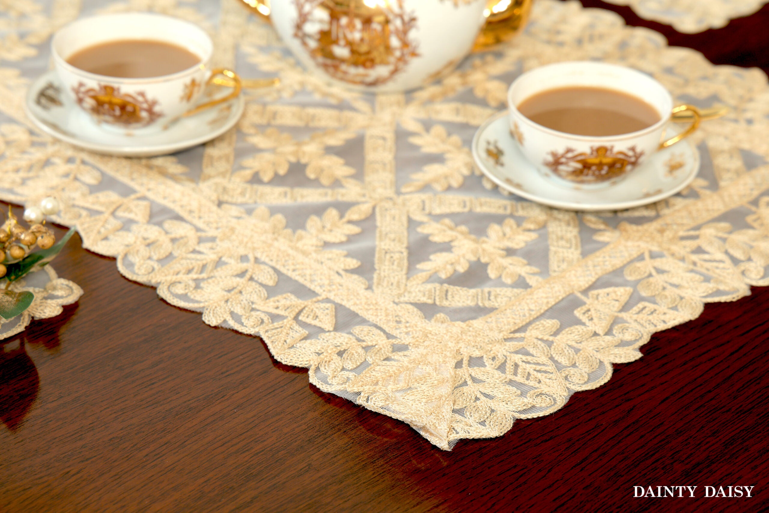 Evergreen Beige Table Runner 3 Feet