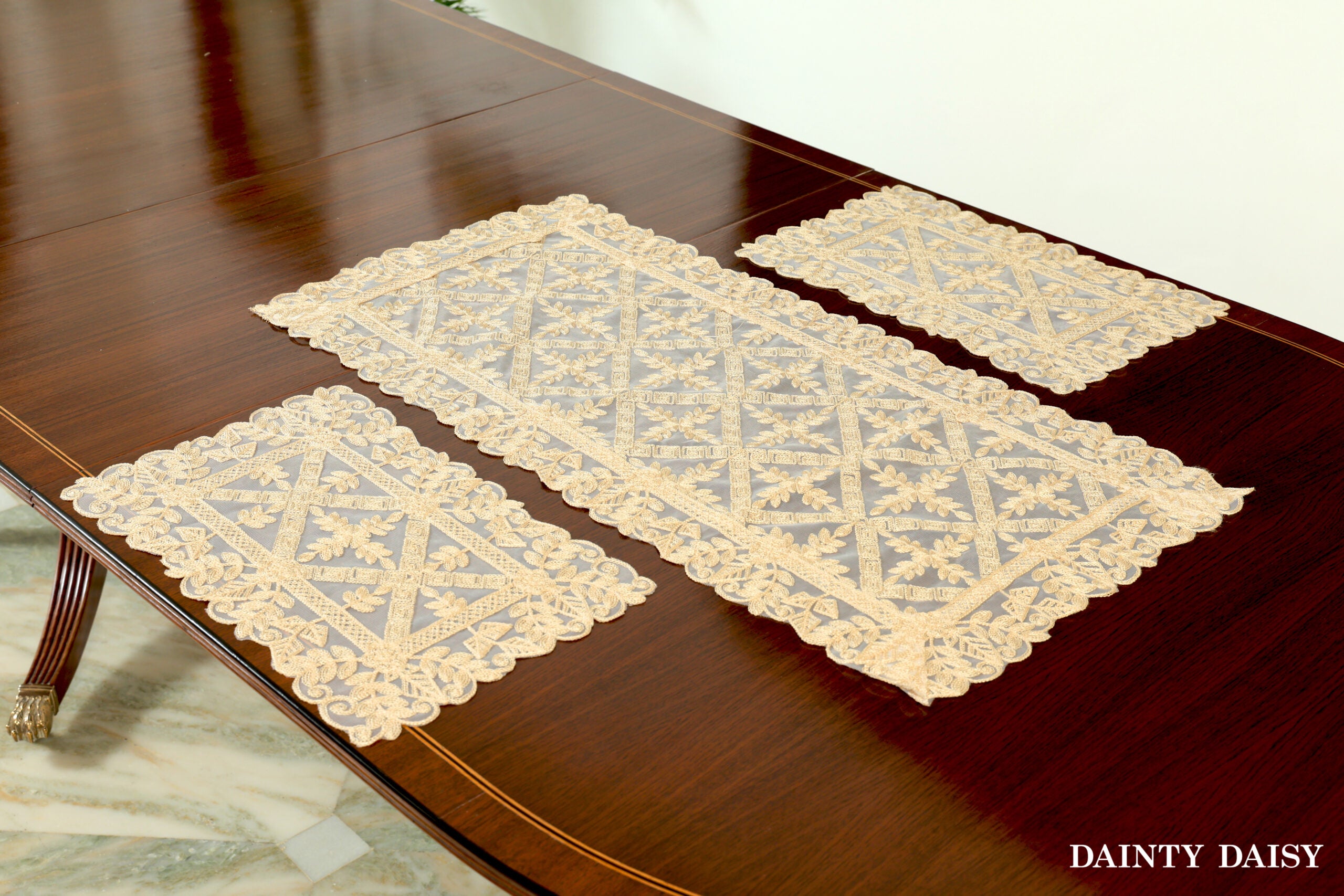 Evergreen Beige Table Runner 3 Feet