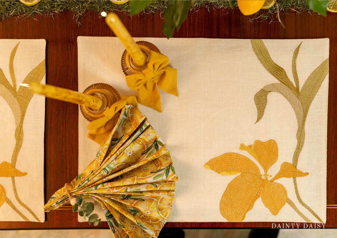 Fortuna (Yellow) Table Mats 14″X19″