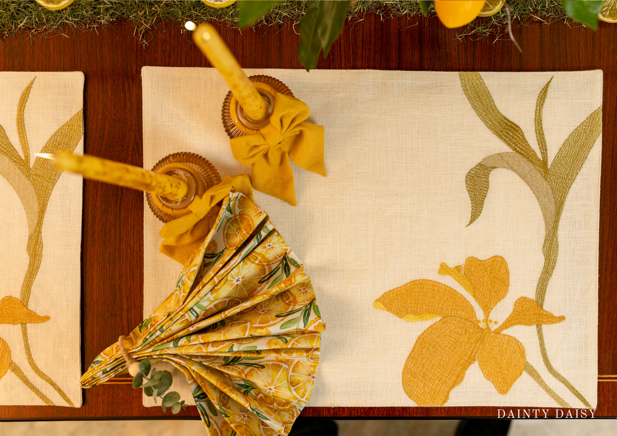 Fortuna (Yellow) Table Mats 14″X19″