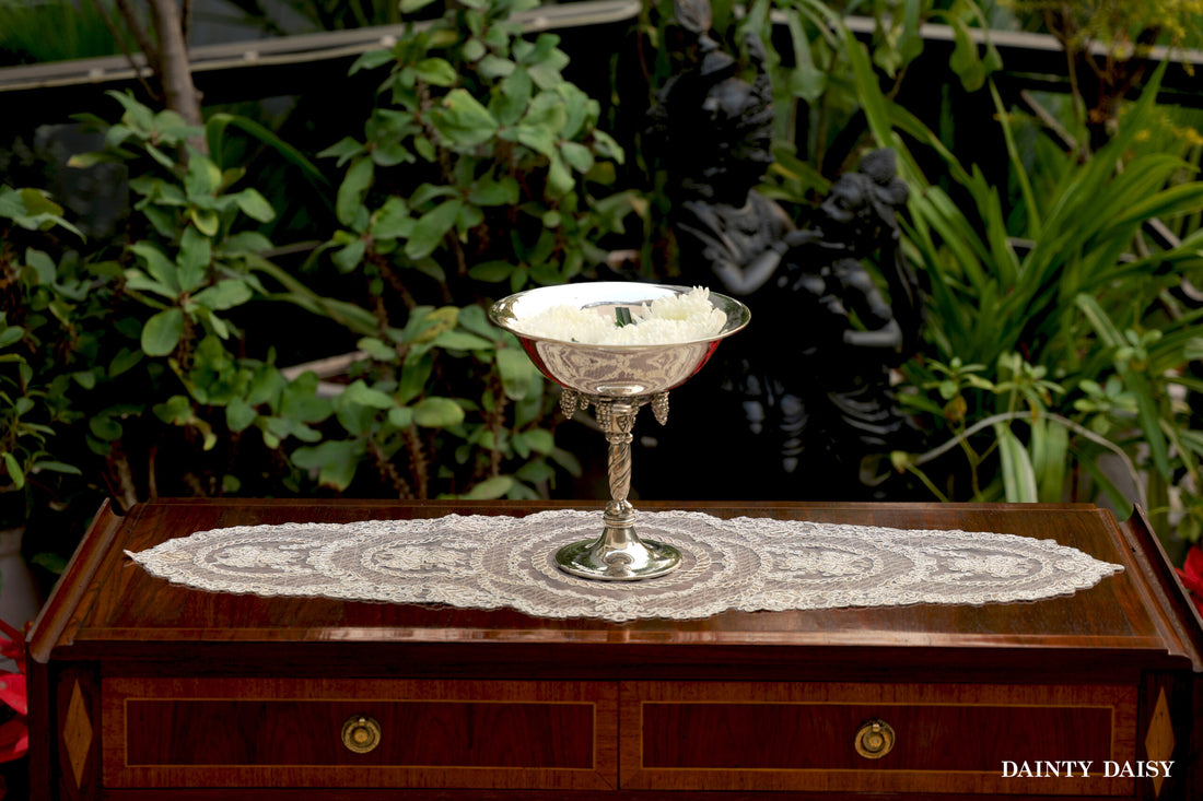 Grace Beige Table Runner 3 Feet