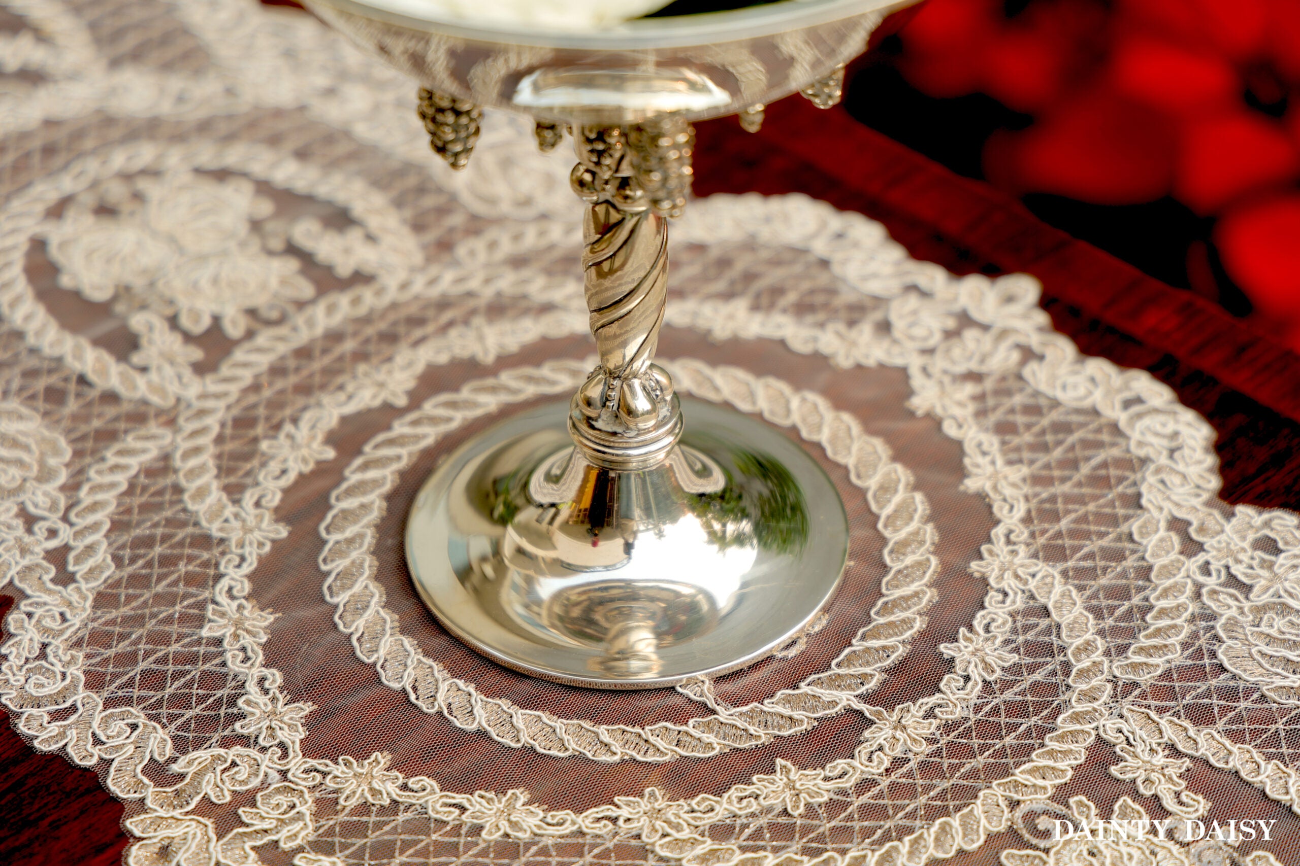 Grace Beige Table Runner 3 Feet