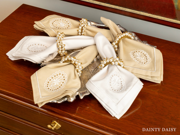 Oval Cut Work Napkins 16″X16″