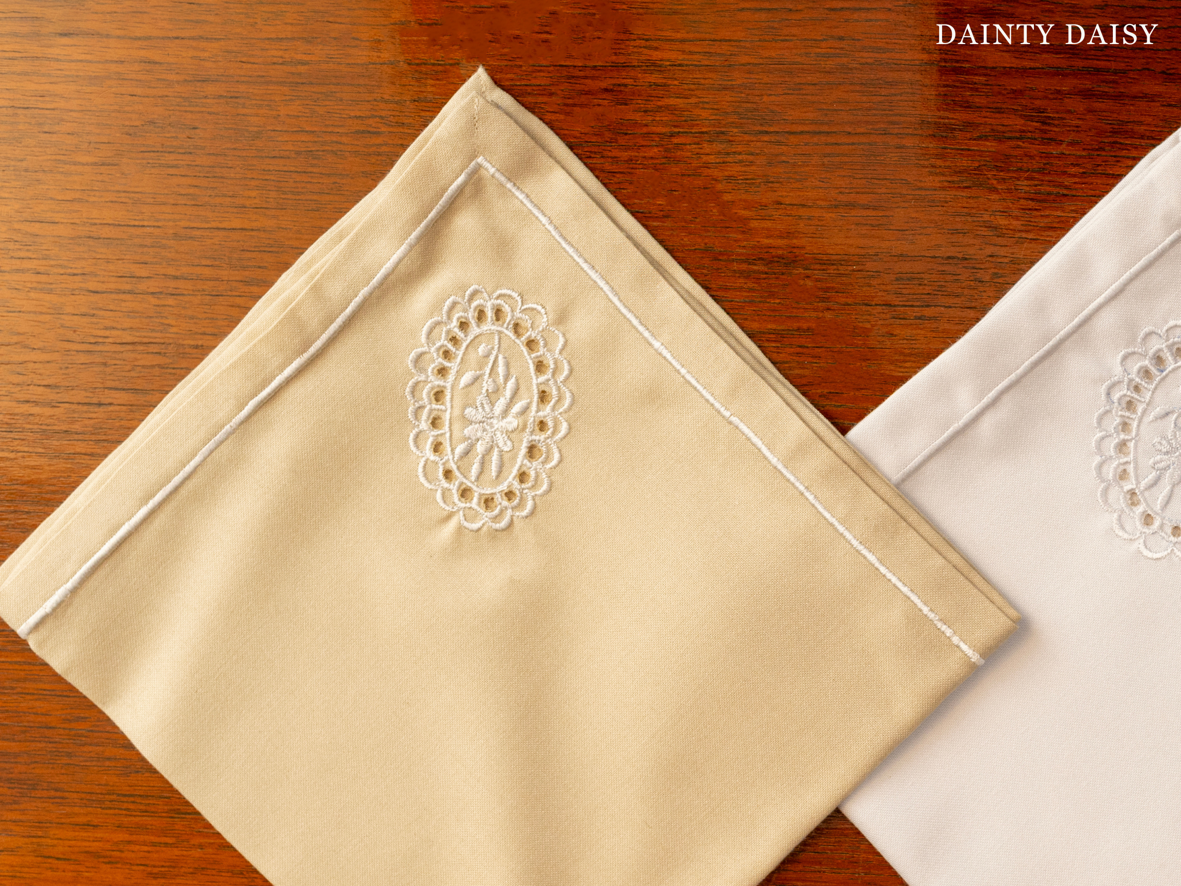 Oval Cut Work Napkins 16″X16″