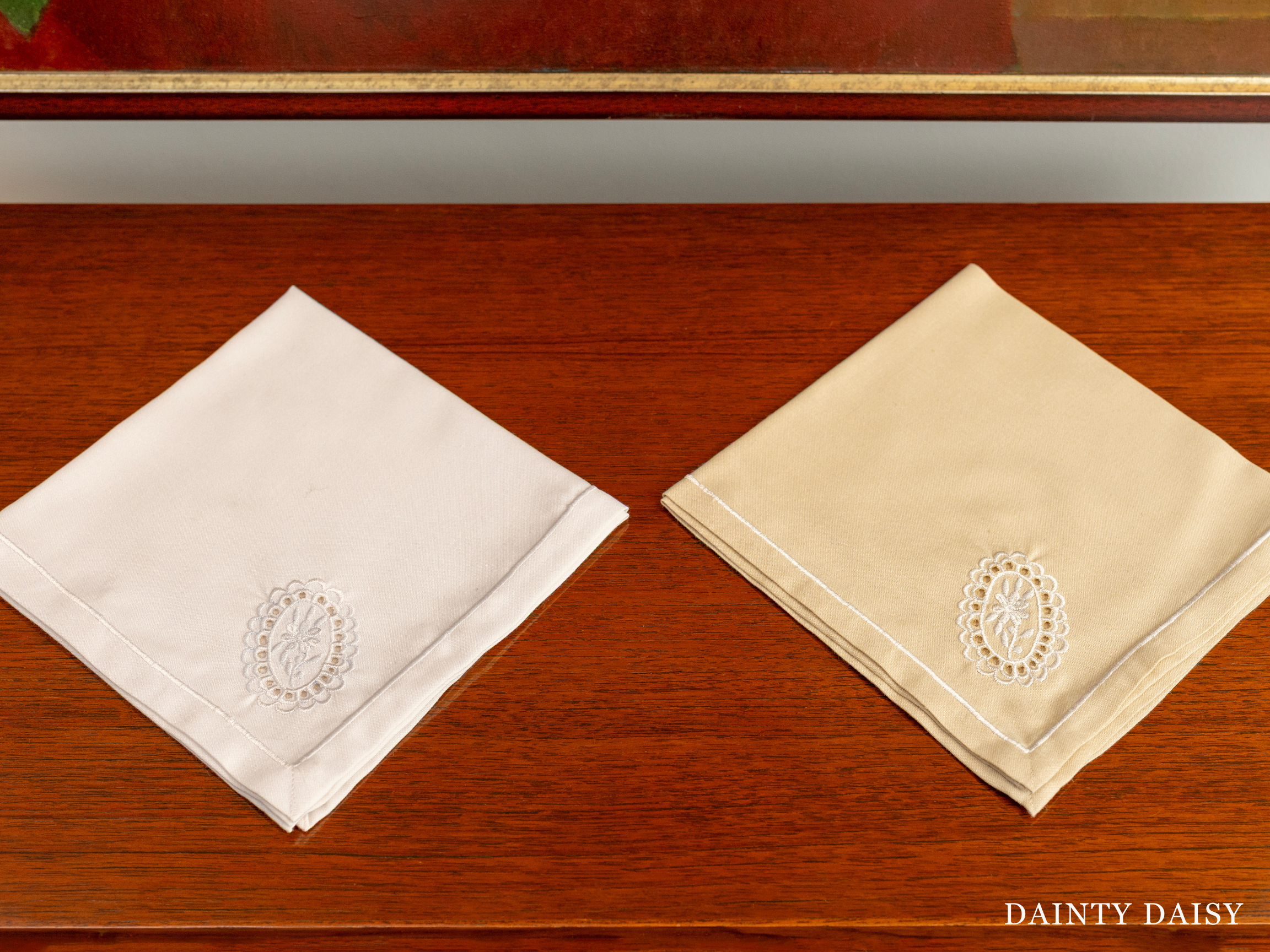 Oval Cut Work Napkins 16″X16″