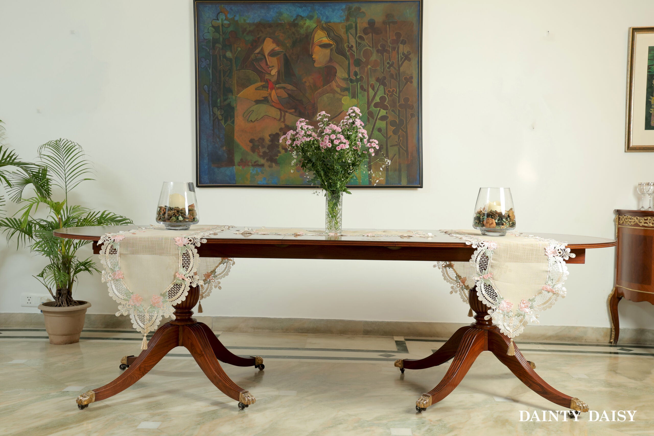 Peaches & Cream Table Runner 6 Feet