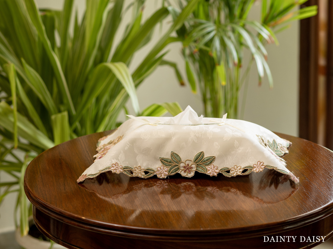 Petunia Tissue Box Cover 16.5″X11″