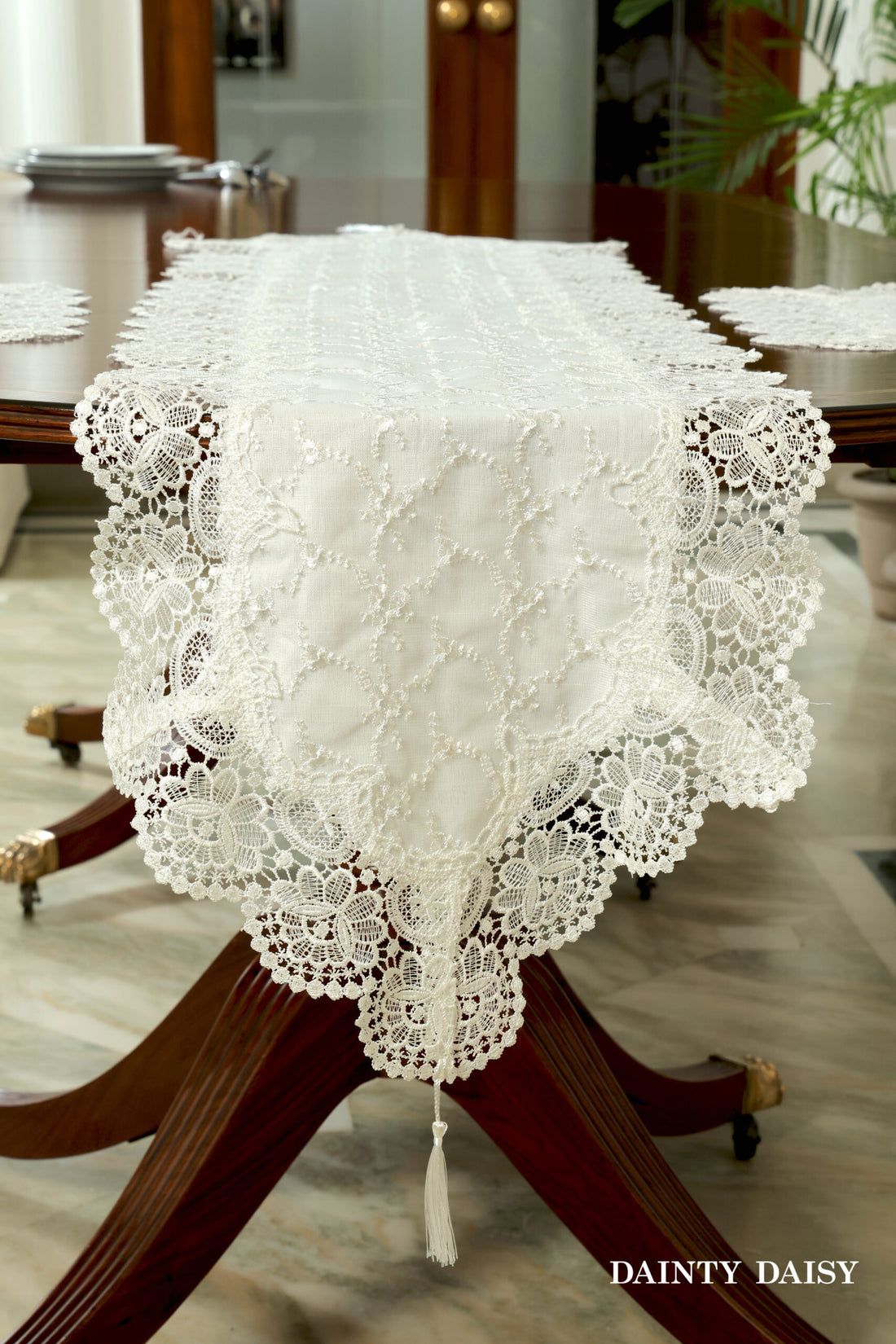 Phantom White Table Runner 6 Feet
