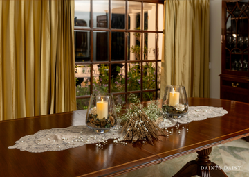 Selena Beige Table Runner 13″X 72″ 6 Feet