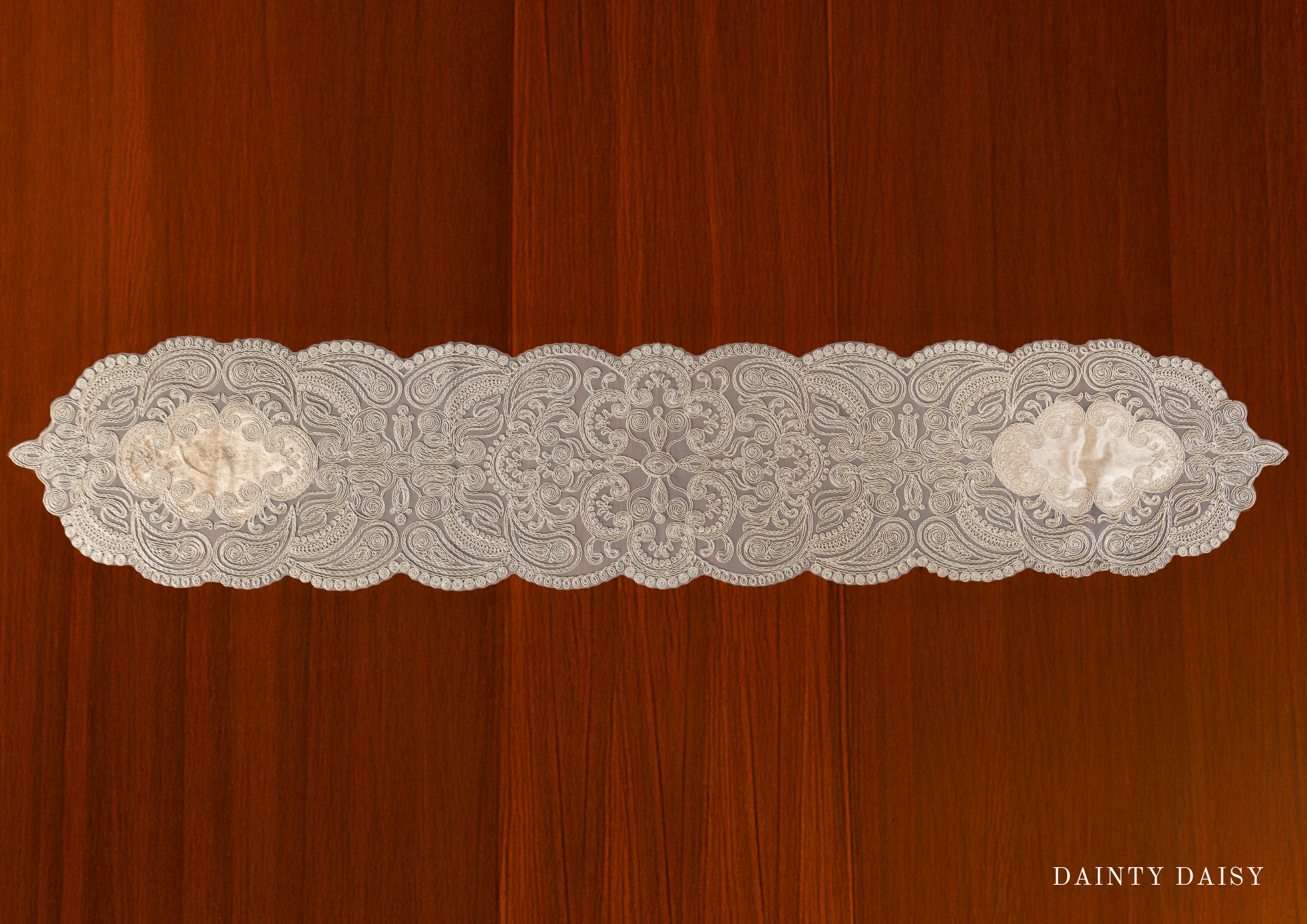 Selena Beige Table Runner 13″X 72″ 6 Feet