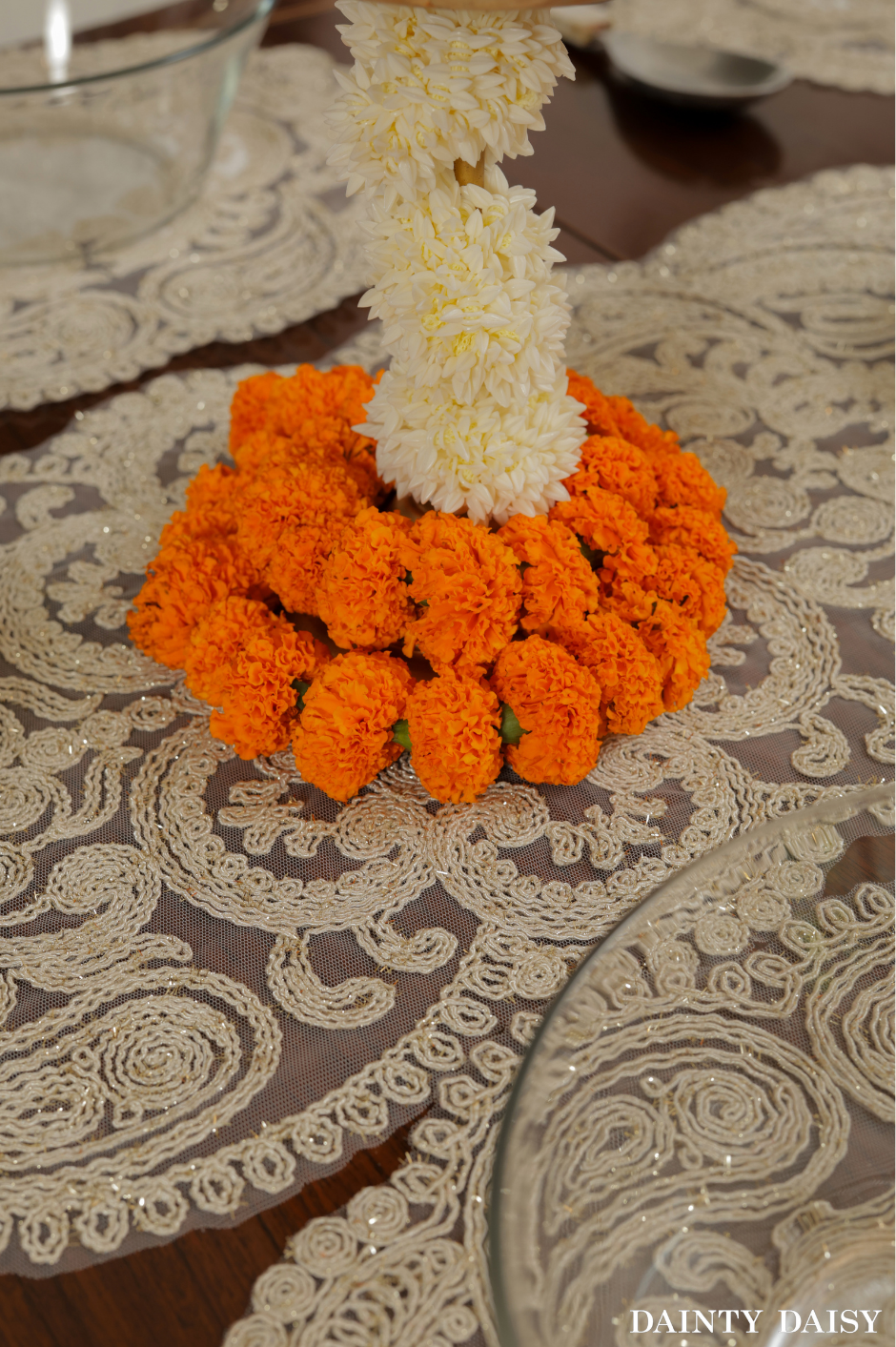 Selena Cream Table Runner 13″X 72″ 6 Feet