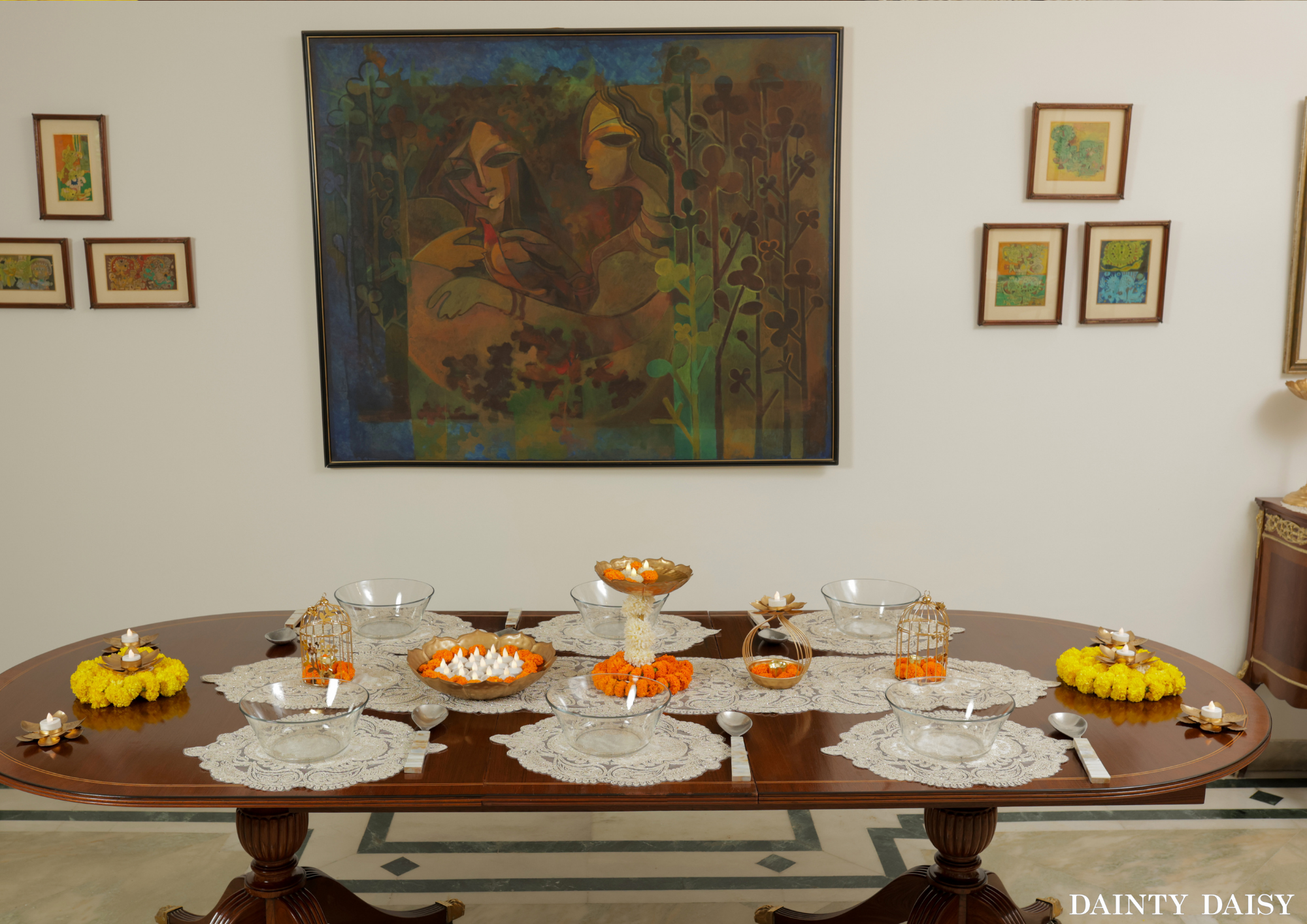 Selena Cream Table Runner 13″X 72″ 6 Feet