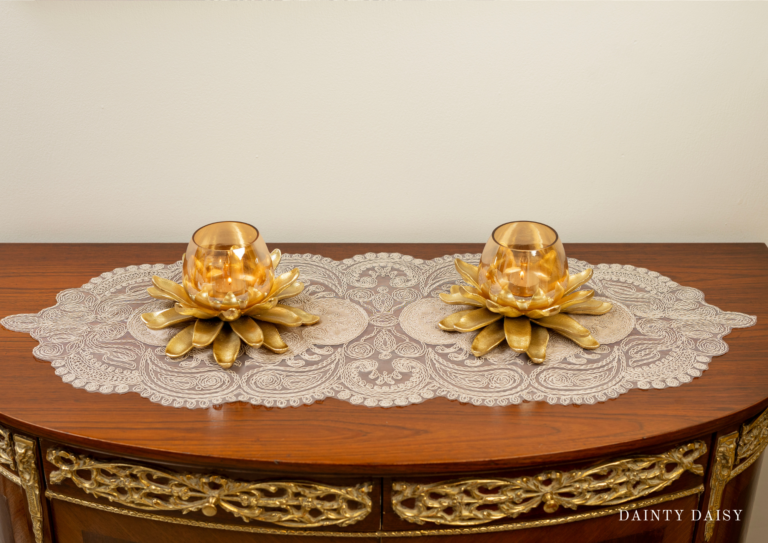 Selena Cream Table Runner 13″X36″ 3 Feet