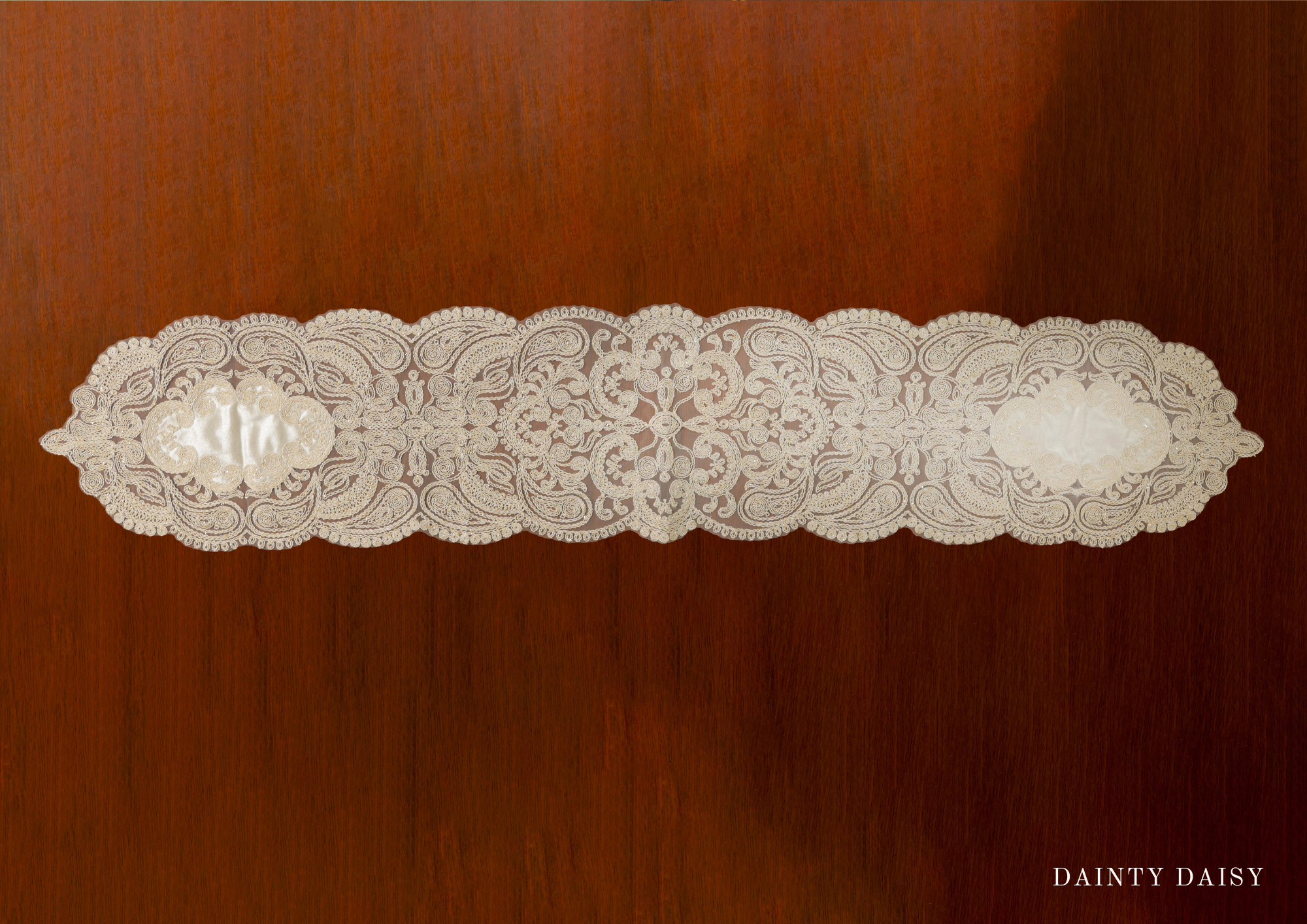 Selena Cream Table Runner 13″X 72″ 6 Feet