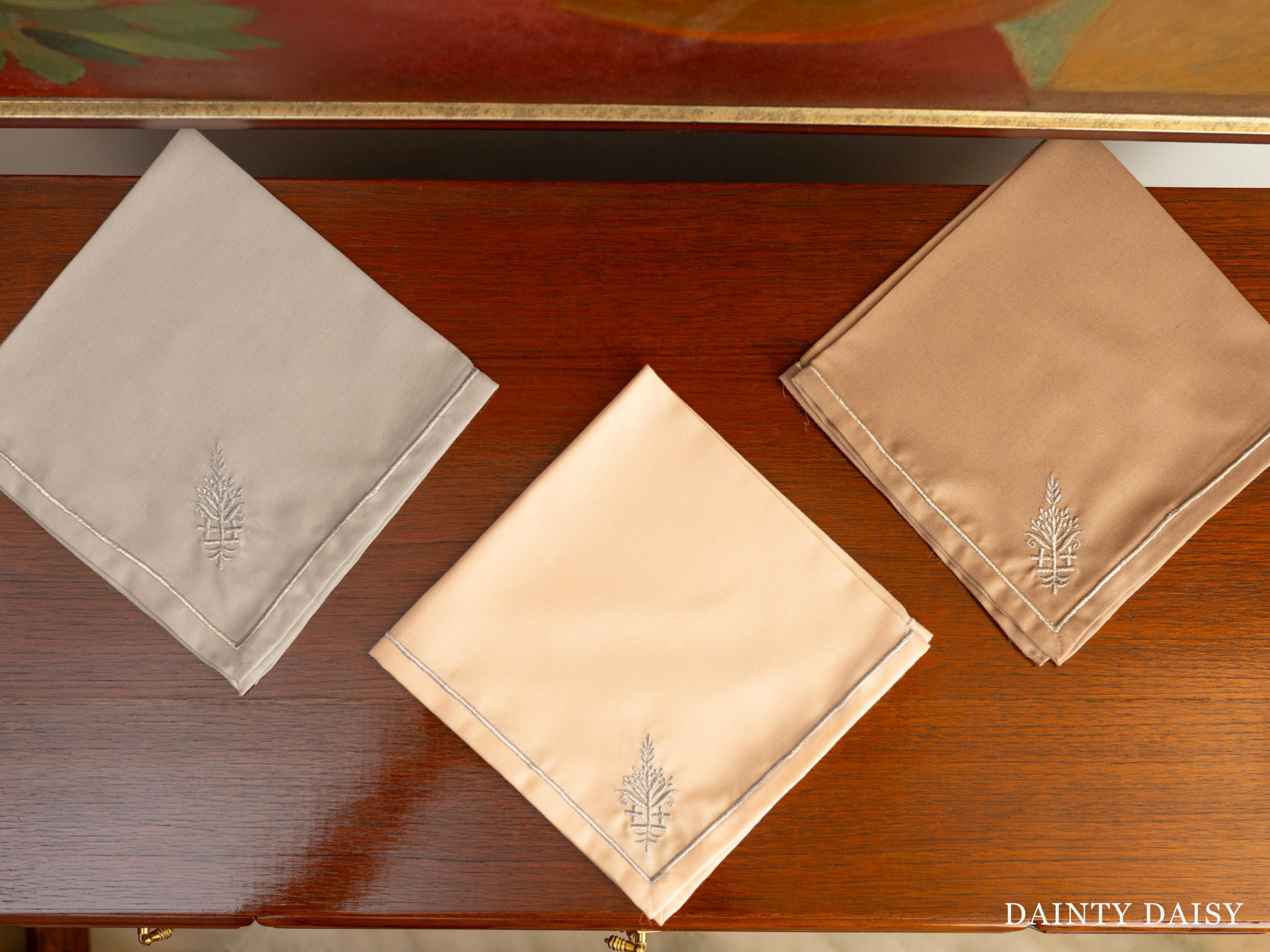 Silver leaf Napkins – 16″X16″ Set of 8