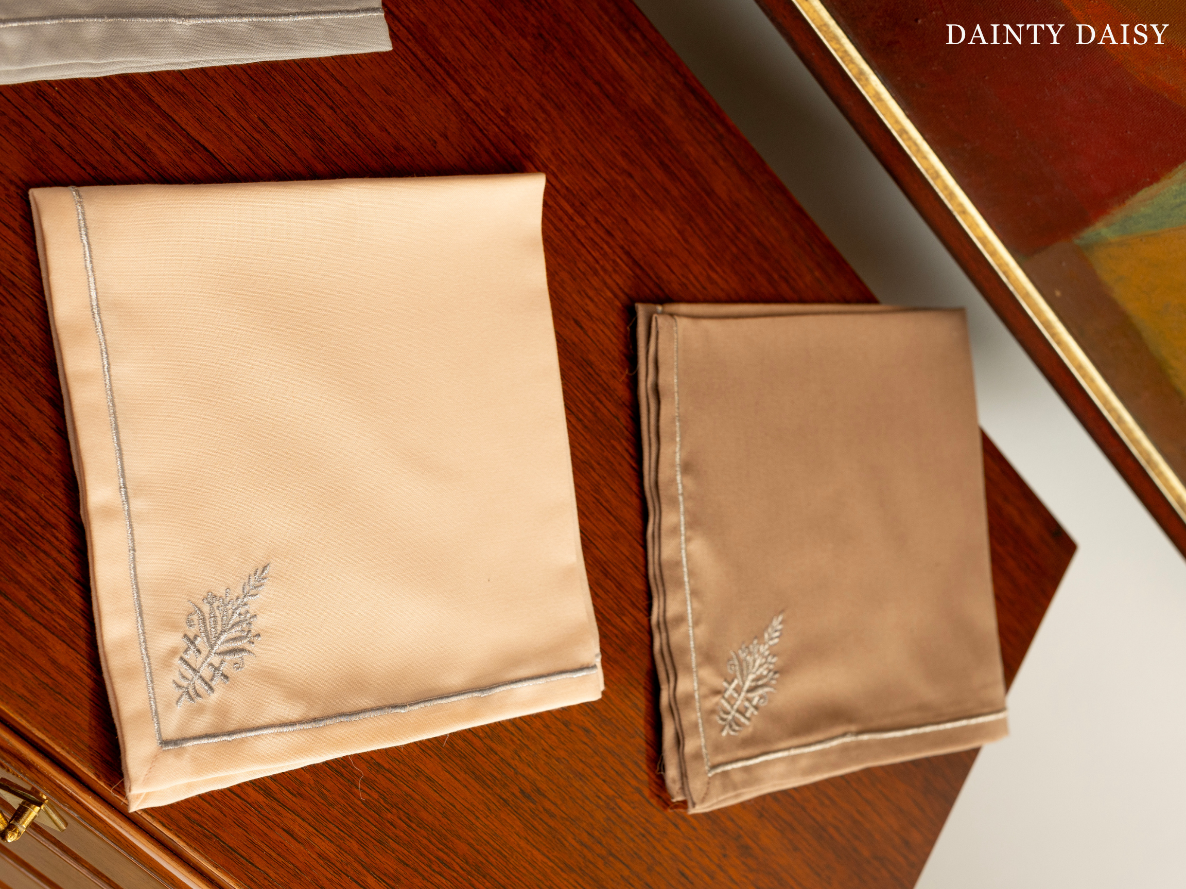 Silver leaf Napkins – 16″X16″ Set of 8