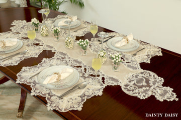 Turkish Delight Light Beige Table Runner 6 Feet