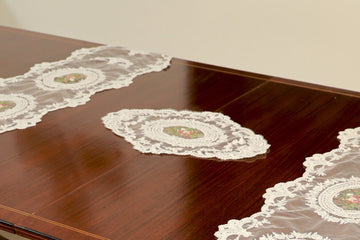 Victorian Cream Table Runner 3 Feet