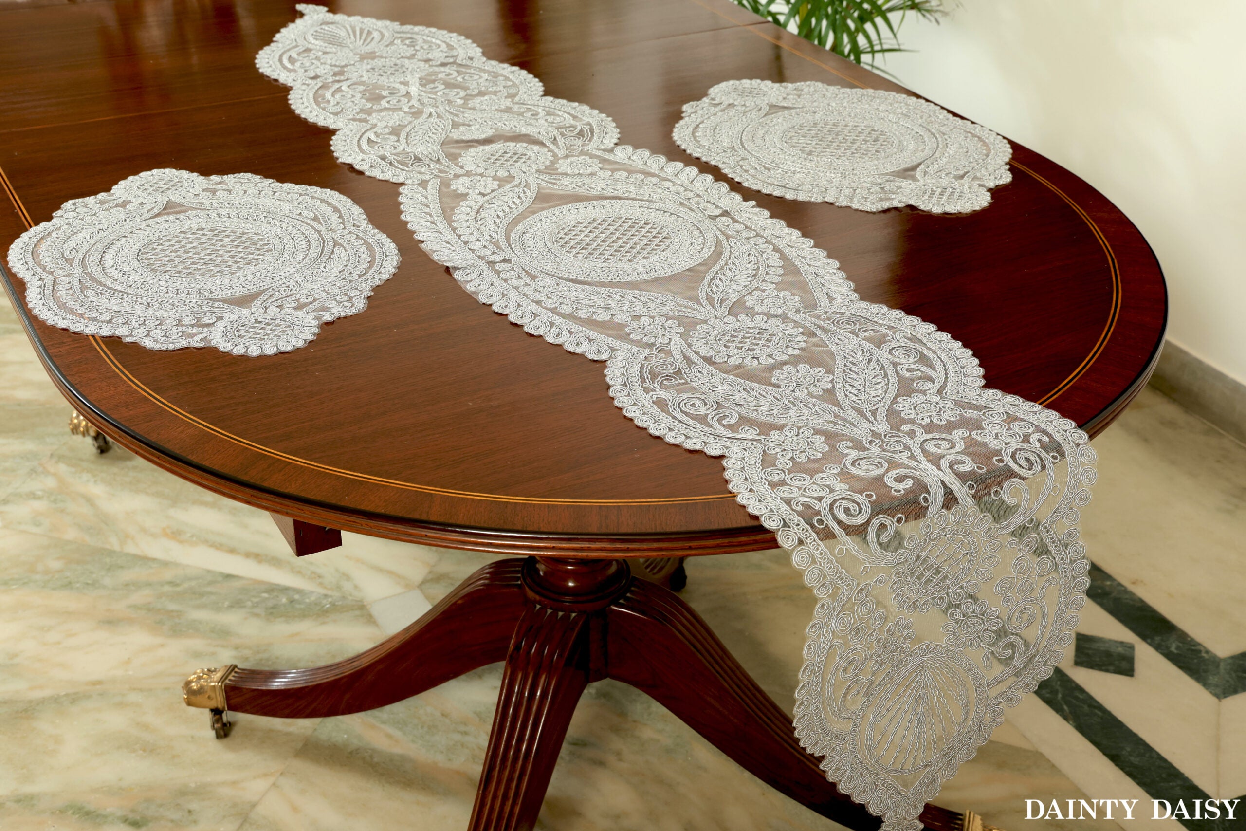 Zeus Grey Table Runner 6 Feet