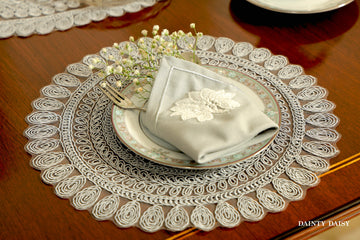 Zeus Grey Round Table Mats