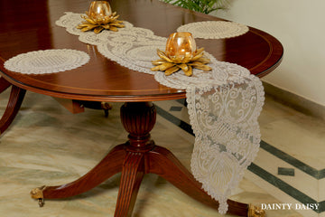 Zeus Beige Table Runner 6 Feet
