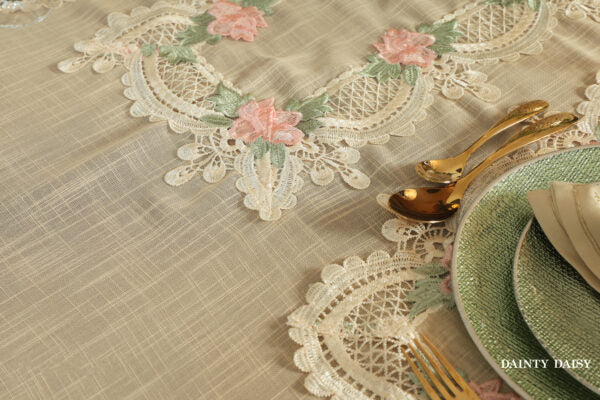 Peaches and Cream Tablecloth – 60"X144"