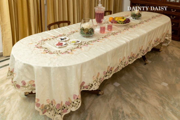 Tulip Garden Table Cloth Extra Large 70"X157"