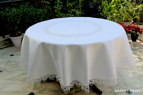 Exquisite Round Table Cloth 90" Diameter