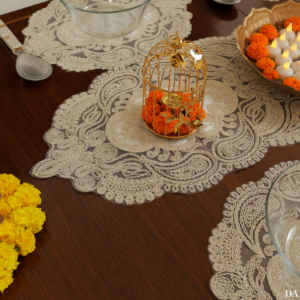 Selena Cream Table Runner 13"X 72" 6 Feet