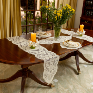 Zeus Cream Table Runner 13"X70" 6 Feet